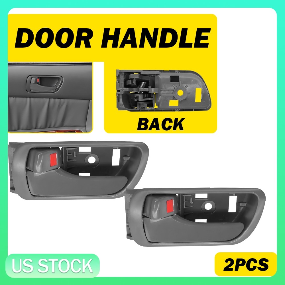 2PCS Interior Inner Door Handle Front/Rear Left For Toyota Camry 2002-2006 Gray