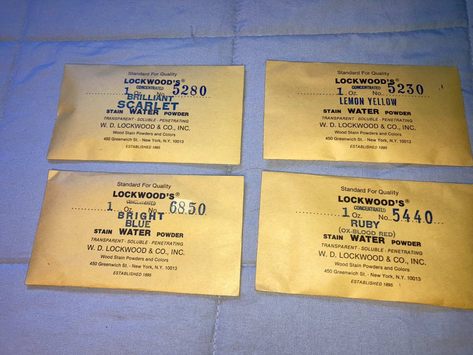 W.D. Lockwood & Co Water Powder Stain  (4-Pack)  5230  5280  5440  6850
