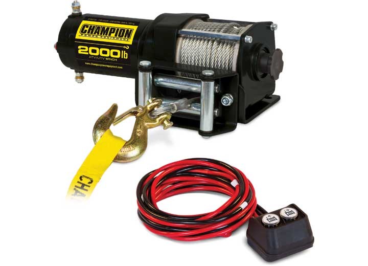 Champion 12003 ATV/UTV Winch Kit w/2000lb Rated Line Pull