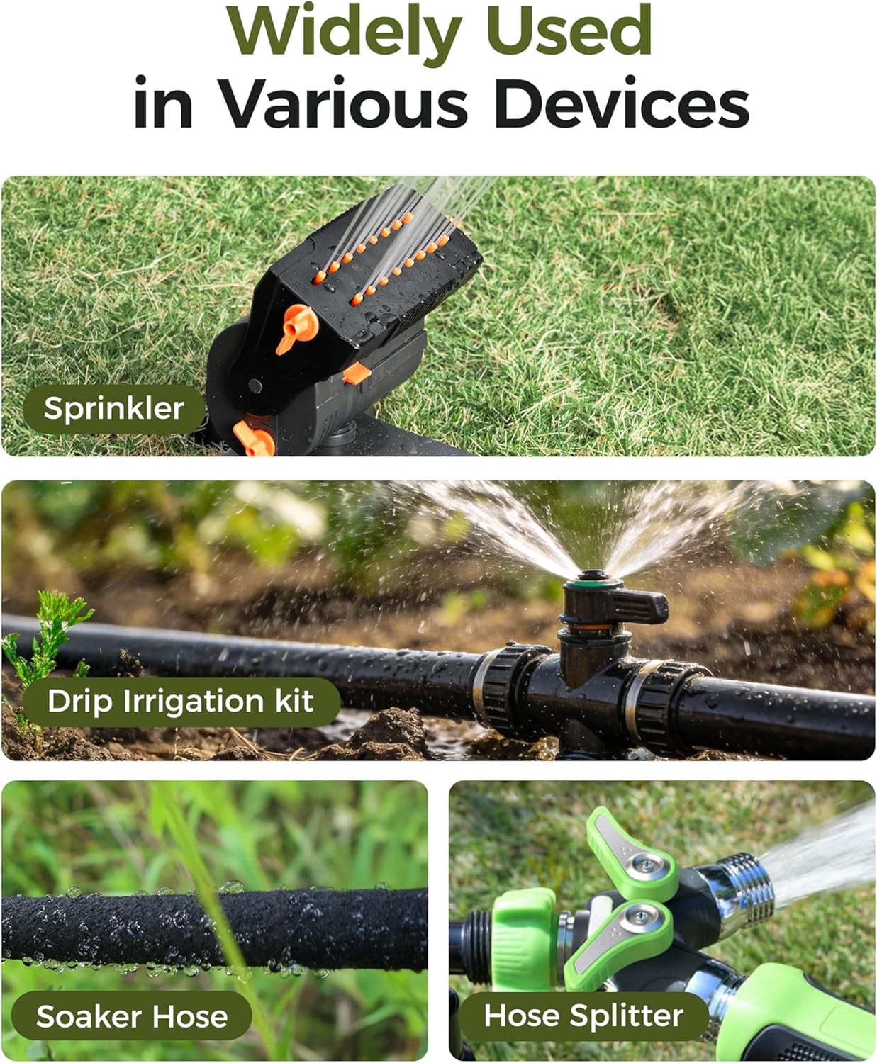 Sprinkler Timer 3 Zone Water Hose Timer for Garden Rain Delay Manual / Auto Mode