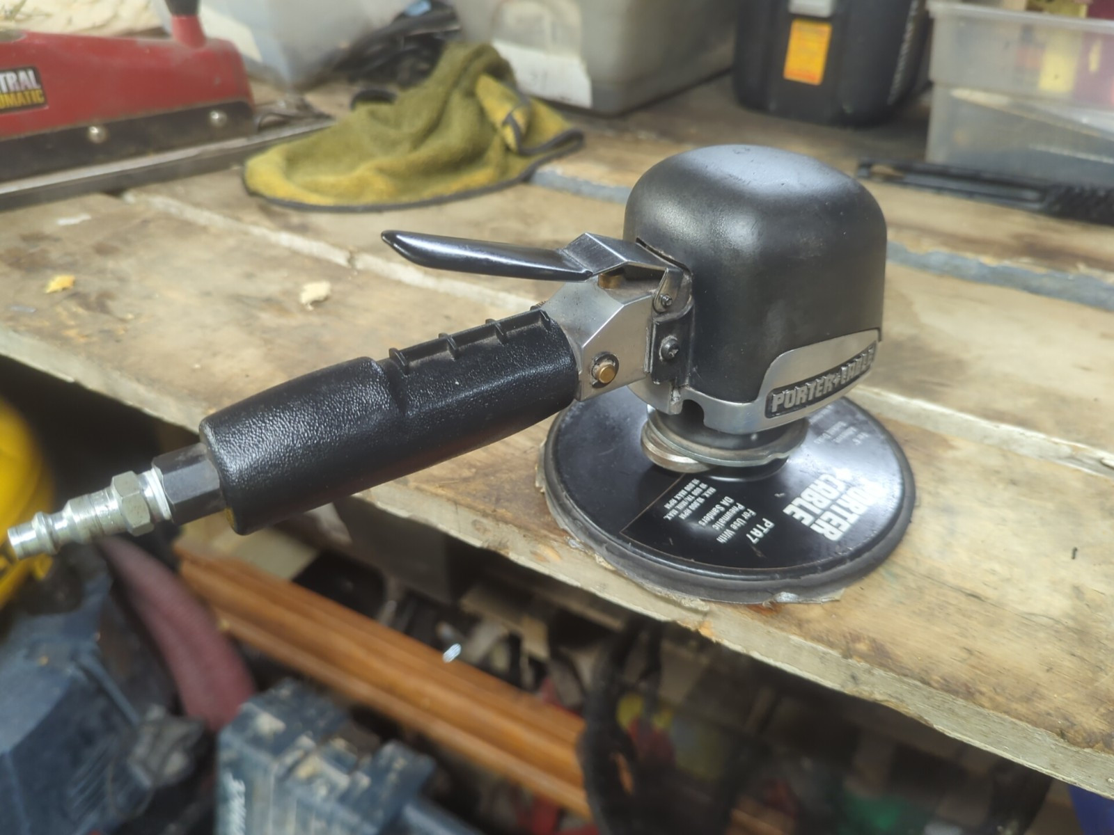 PORTER-CABLE PTS1 & PTA7 6-Inch PAD Pneumatic DA Air Disc Sander/Buffer