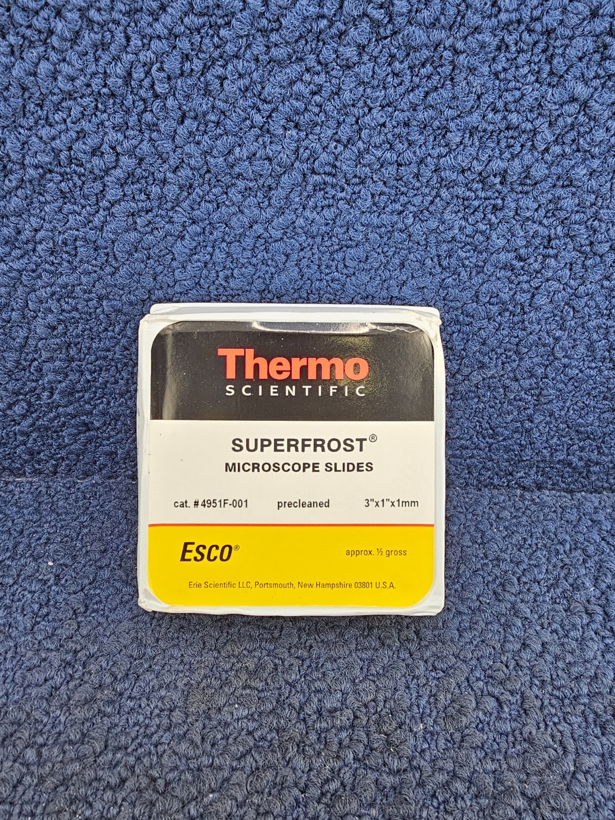 Erie Thermo Scientific 4951F-001T Superfrost 3" x 1" 1mm Microscope Slides
