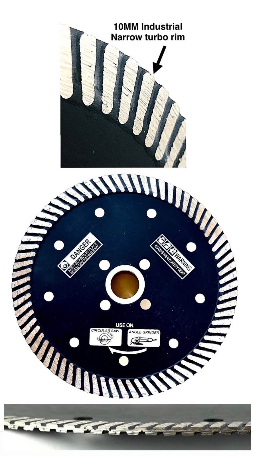 5'' Diamond Saw Blade for Granite, Natural/Engineered Stones flush mount