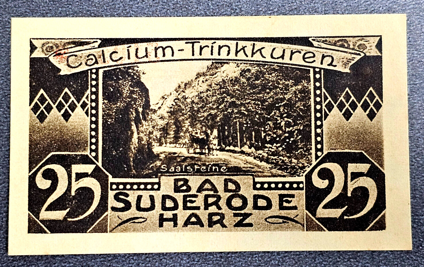 BAD SUDERODE HARZ NOTGELD 25 PFENNIG 1921 EMERGENCY MONEY GERMANY (33832)