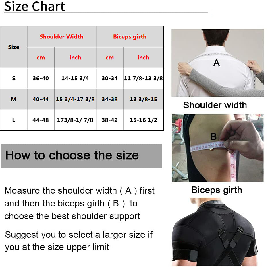 Double Shoulder Brace Torn Rotator Cuff Pain Relief Support Sleeve Adjustable US