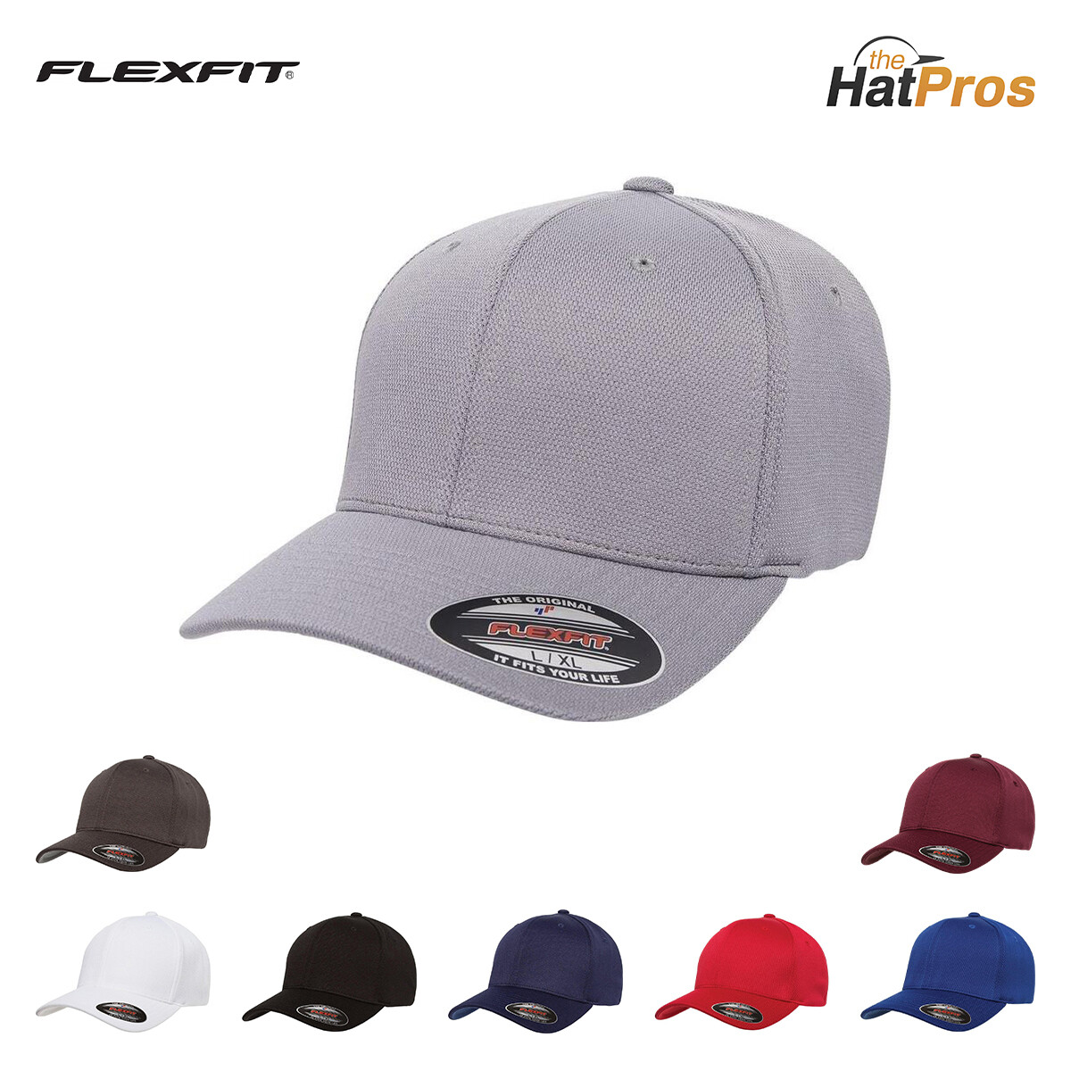 Flexfit 6597 Cool & Dry Sport Hat Fitted Baseball Cap Blank S/M L/XL