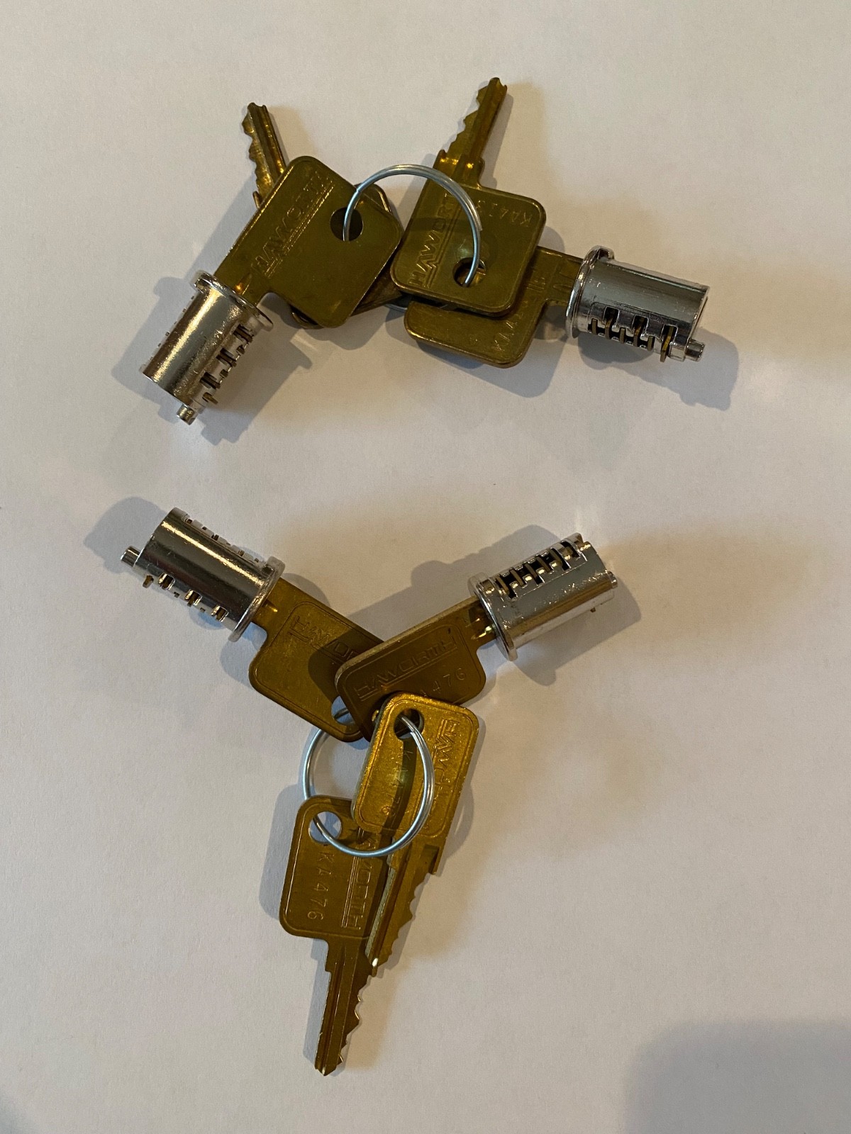 HAWORTH KA SERIES LOCK SETS - 2 LOCKS 4 KEYS - SL & ML COMPATIBLE - STEELCASE