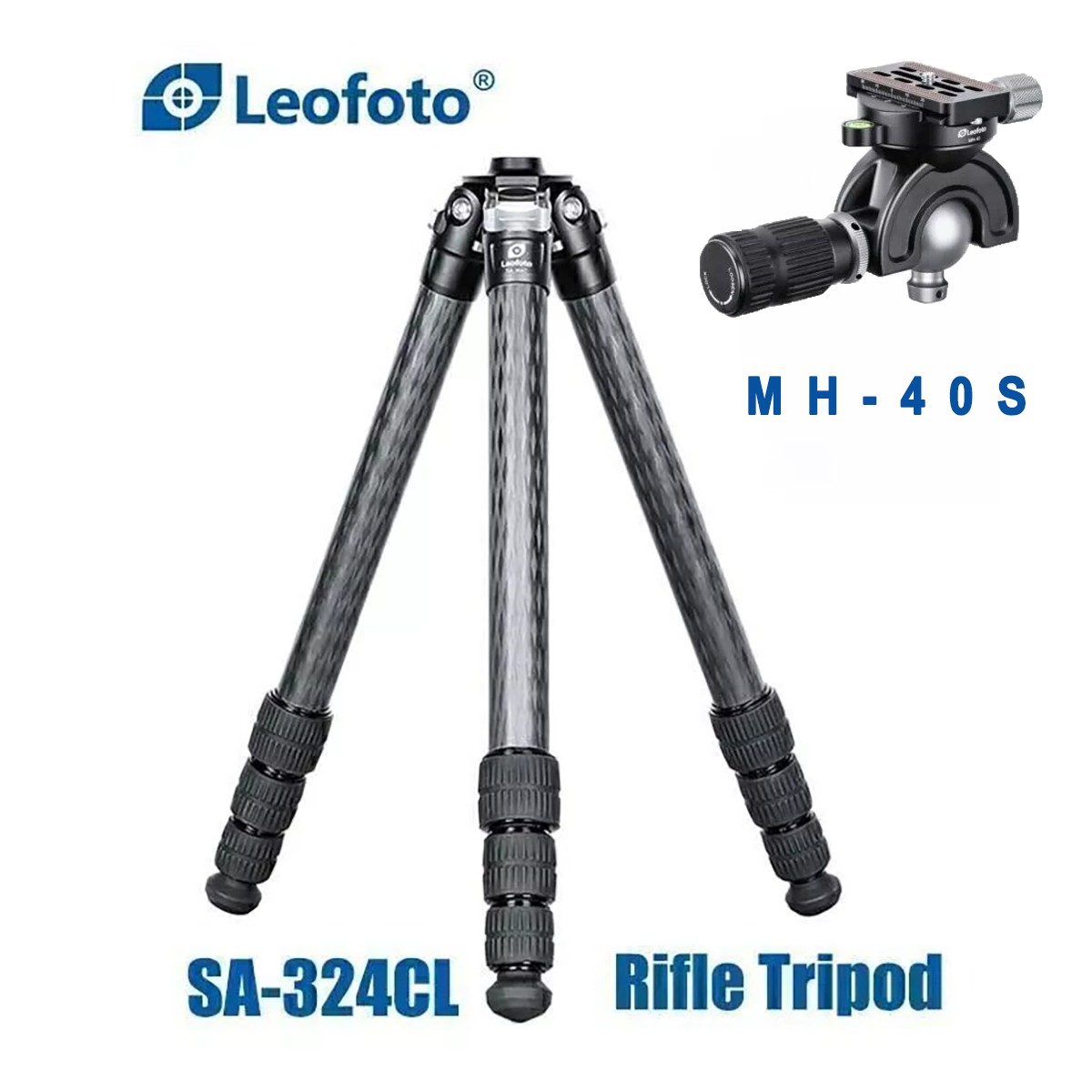 Leofoto SA-324CL+MH-40S Sport Optic & Rifle Tripod with Dynamic Ball Head