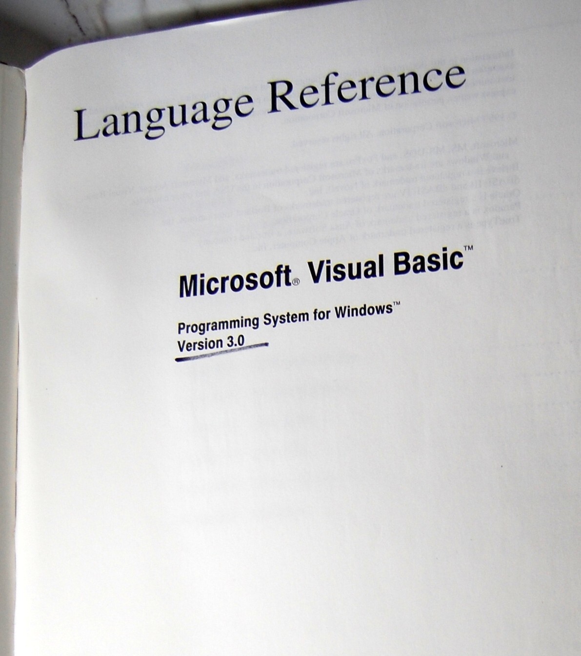 Microsoft Visual Basic Set of 2 Manuals
