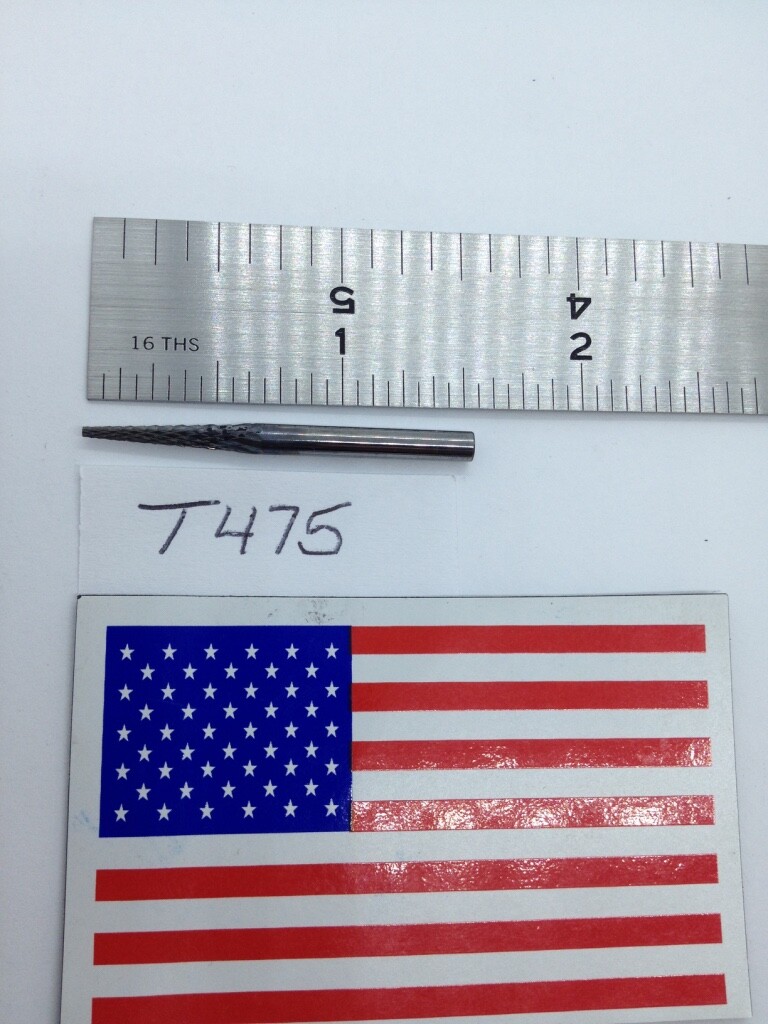 1 NEW FALCON / SGS 1/8" SHANK CARBIDE BURR SM-43 DIAMOND CUT. USA BUR (T475)