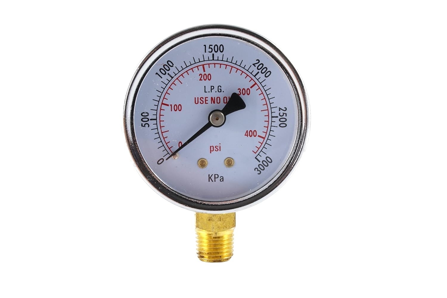 SÜA - High Pressure Gauge for Propane Regulator 0-400 psi 2½"-High