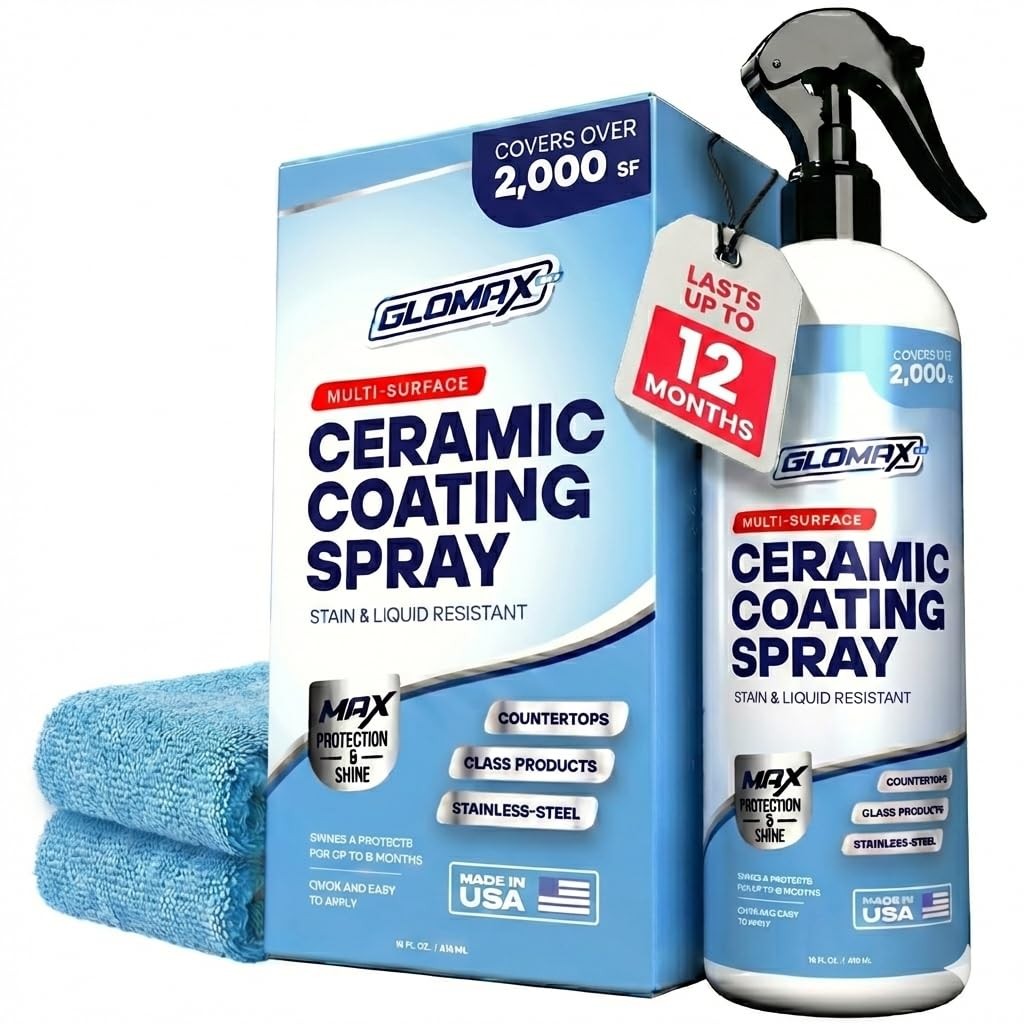 Home Ceramic Coating Spray Kit (16 oz) - Shine, Seal & Protect Stainless Stea...