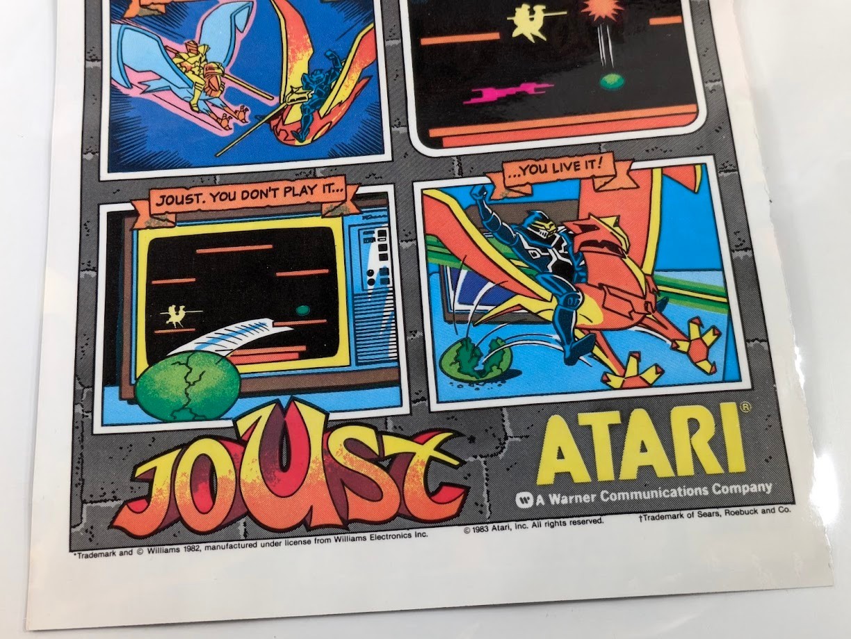 Joust on Atari 2600 Advertisement - Laminated From Original Comic Book