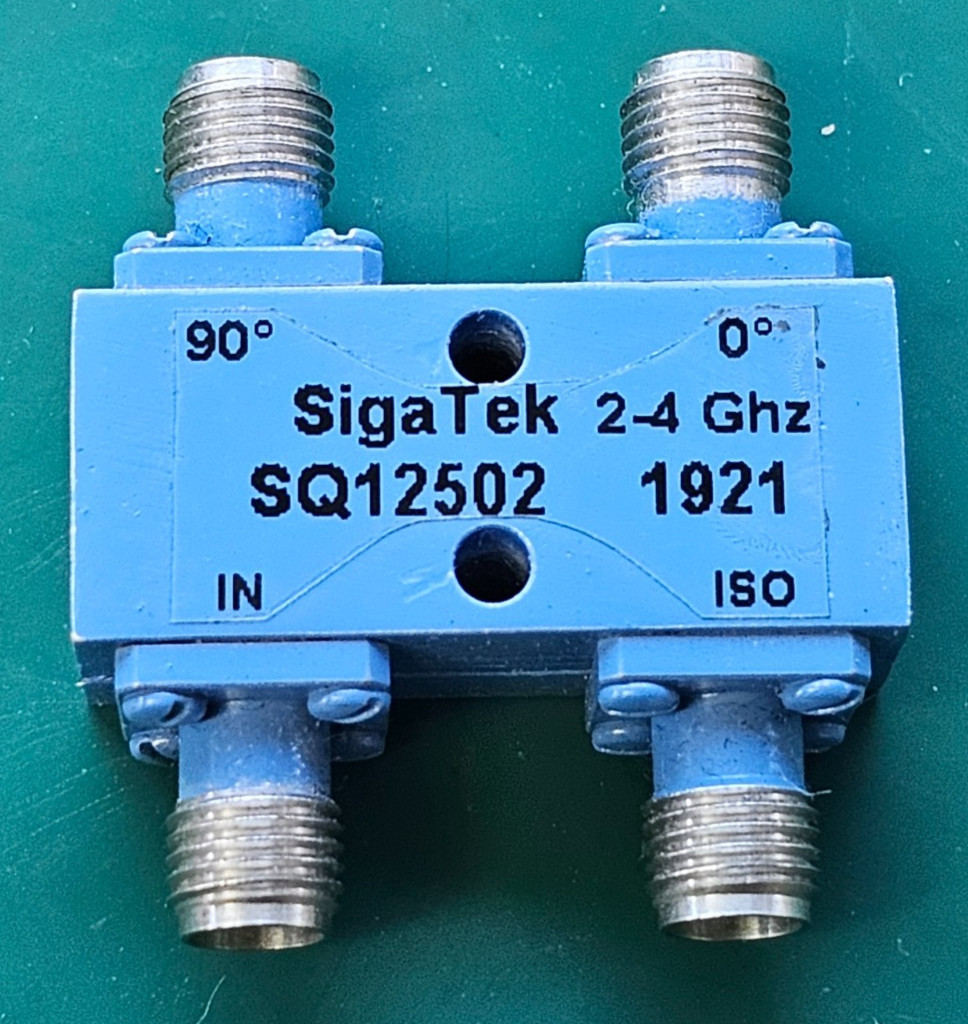 SigaTek SQ12502 2-4GHz 90° 3dB RF Hybrid Coupler SMA 50W