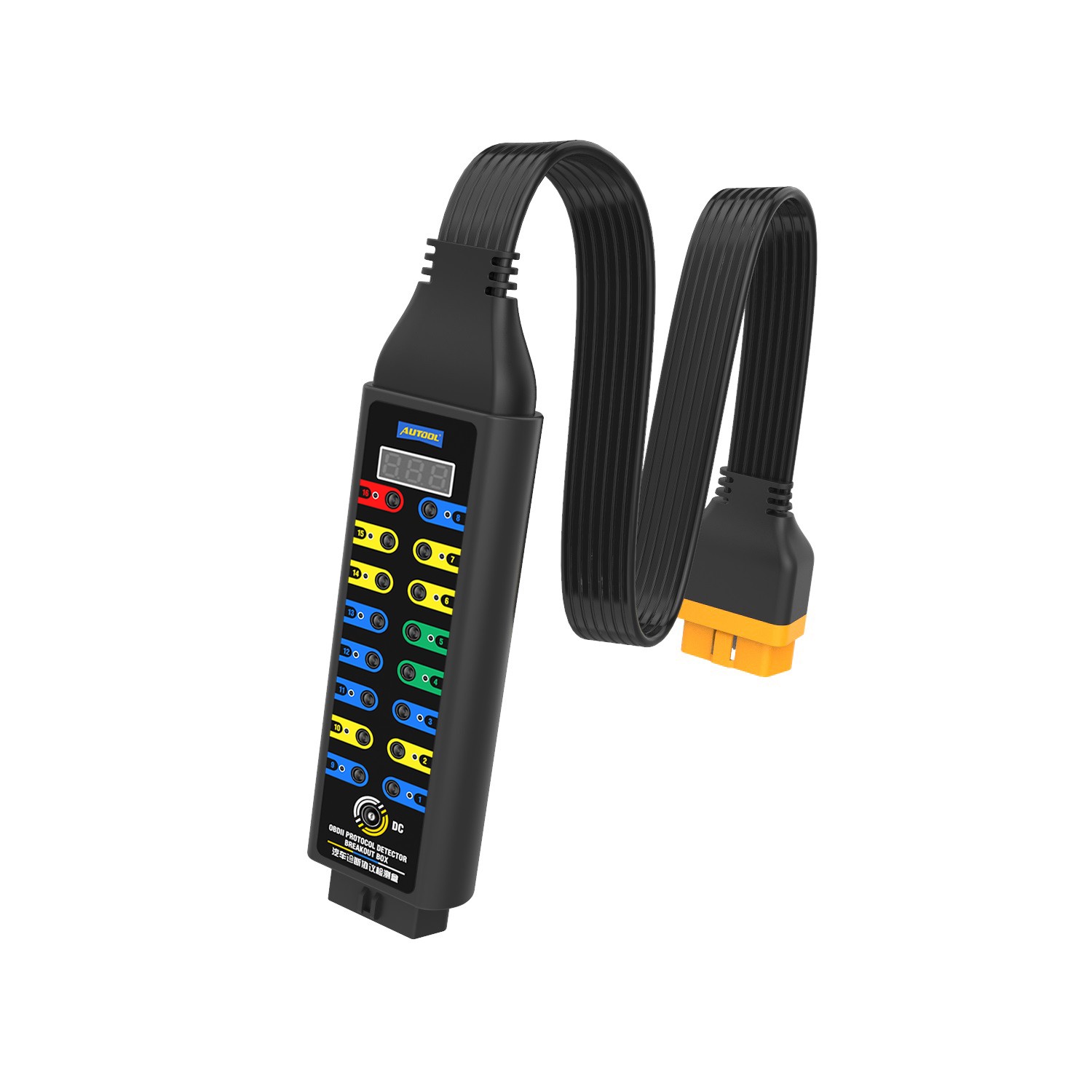 Auto Car OBD2 Breakout Box OBDII Protocol Detector CAN Test Box Diagnosis Tool
