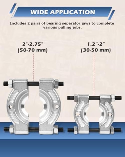 14Pcs Bearing Separator Puller Set, Bearings Splitters Puller Tool | Heavy Red