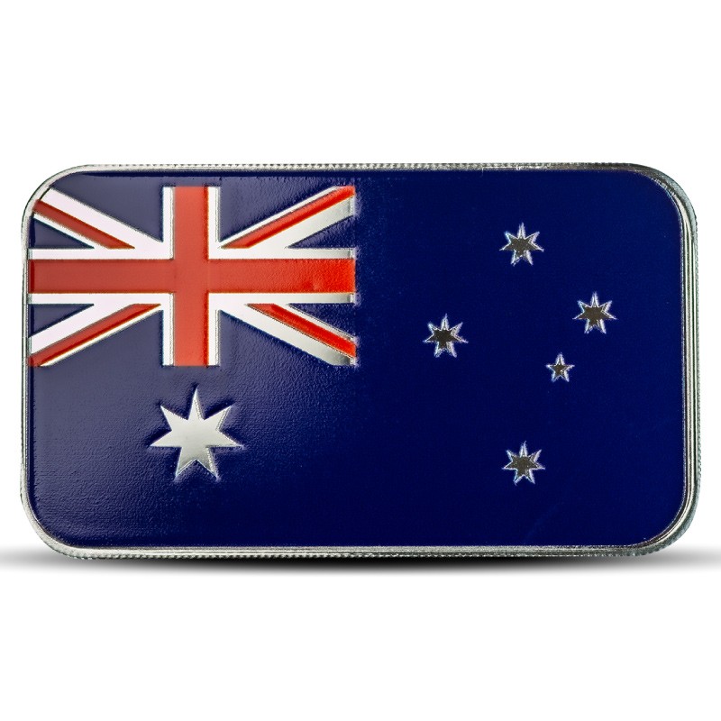 1 oz Australia Country Flag Silver Bar (Colored)