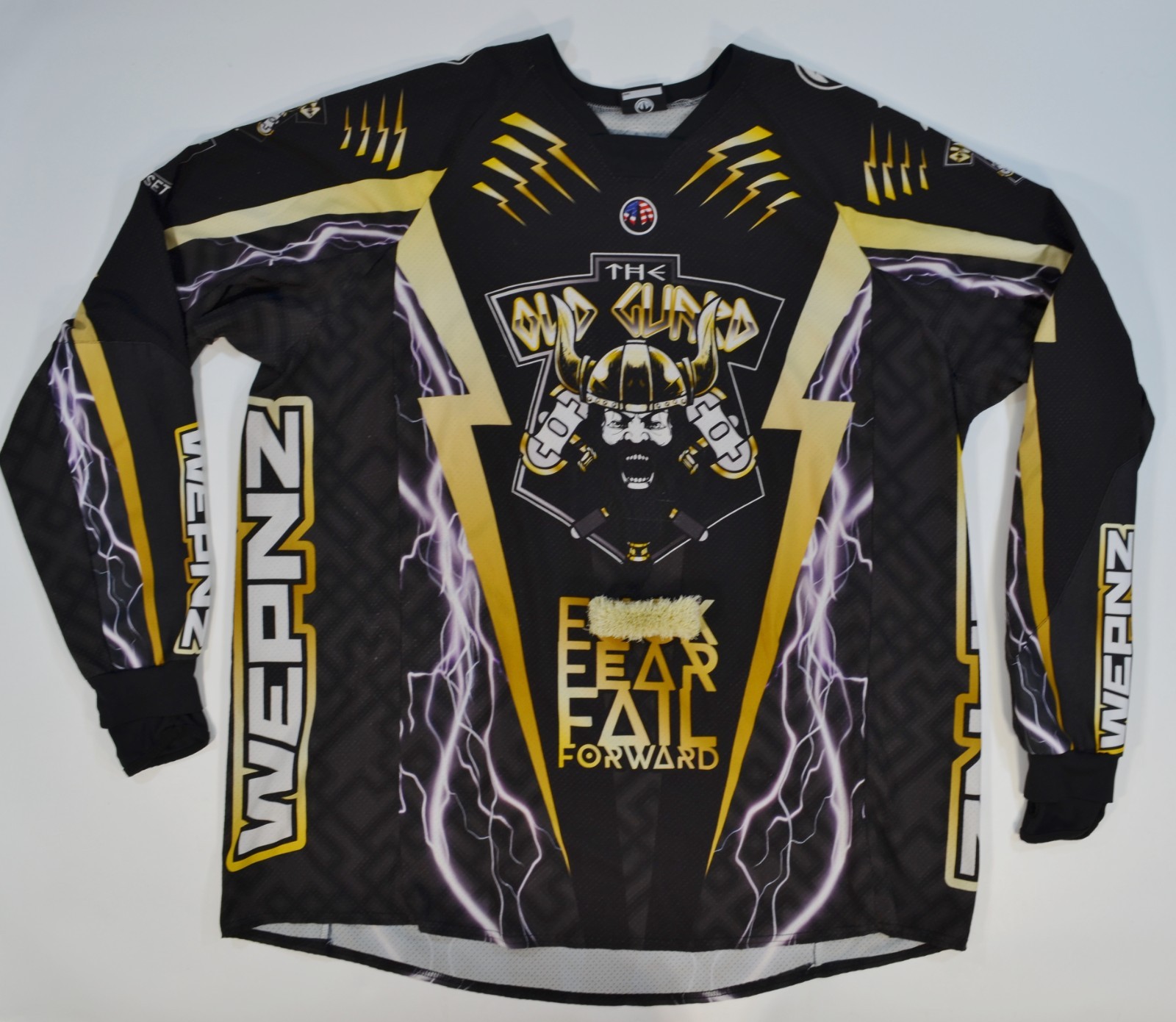 WEPNZ Paintball Old Guard Lugo #12 Lightning Black Gold Jersey 3XL XXXL