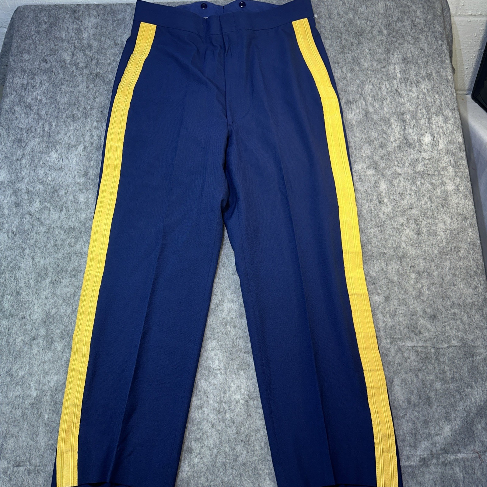 US Army Men's 36Rx29 ASU Blue Service Uniform Braided TrousersPants NCO Officer