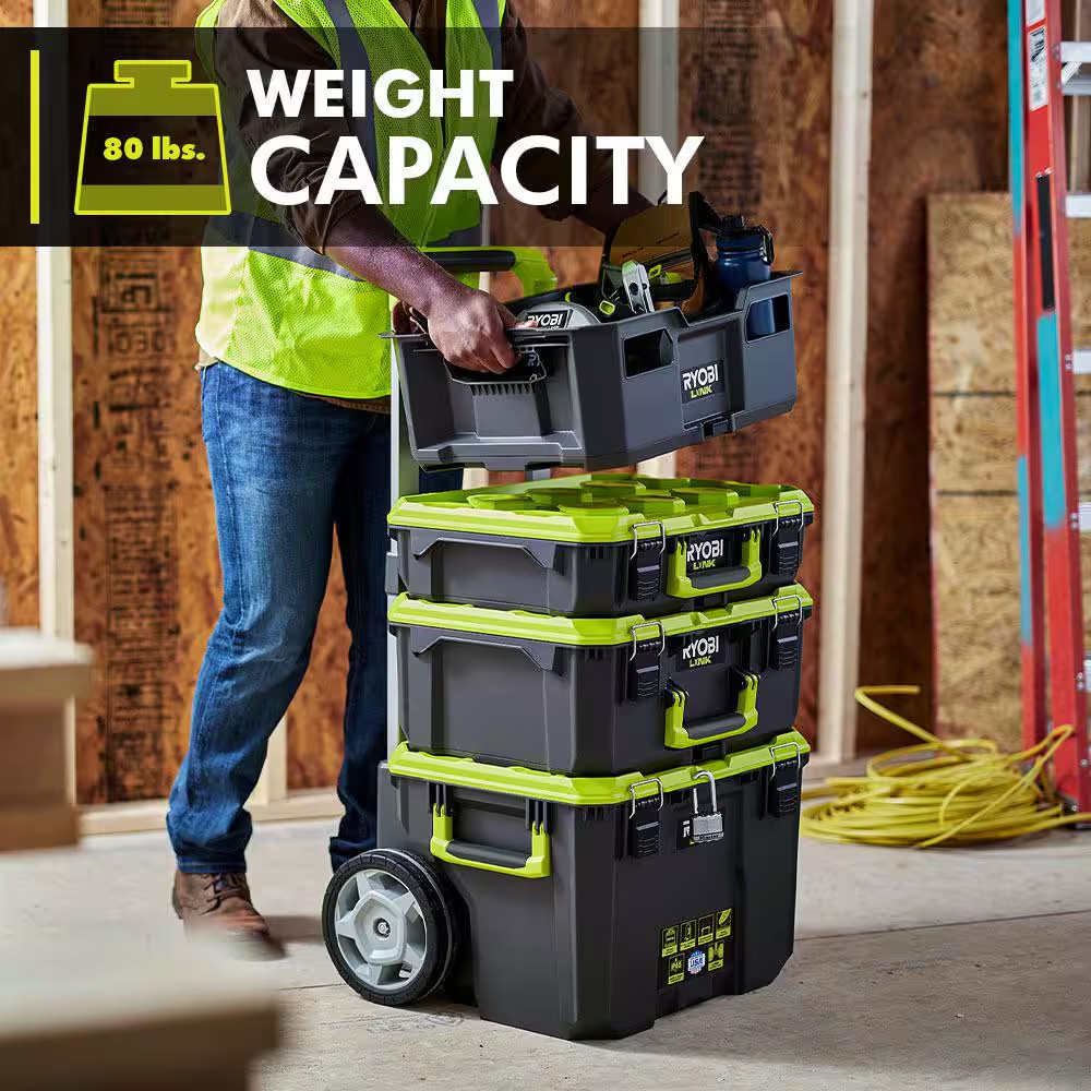 22.2 In. LINK Rolling Tool Box with LINK Medium Tool Box