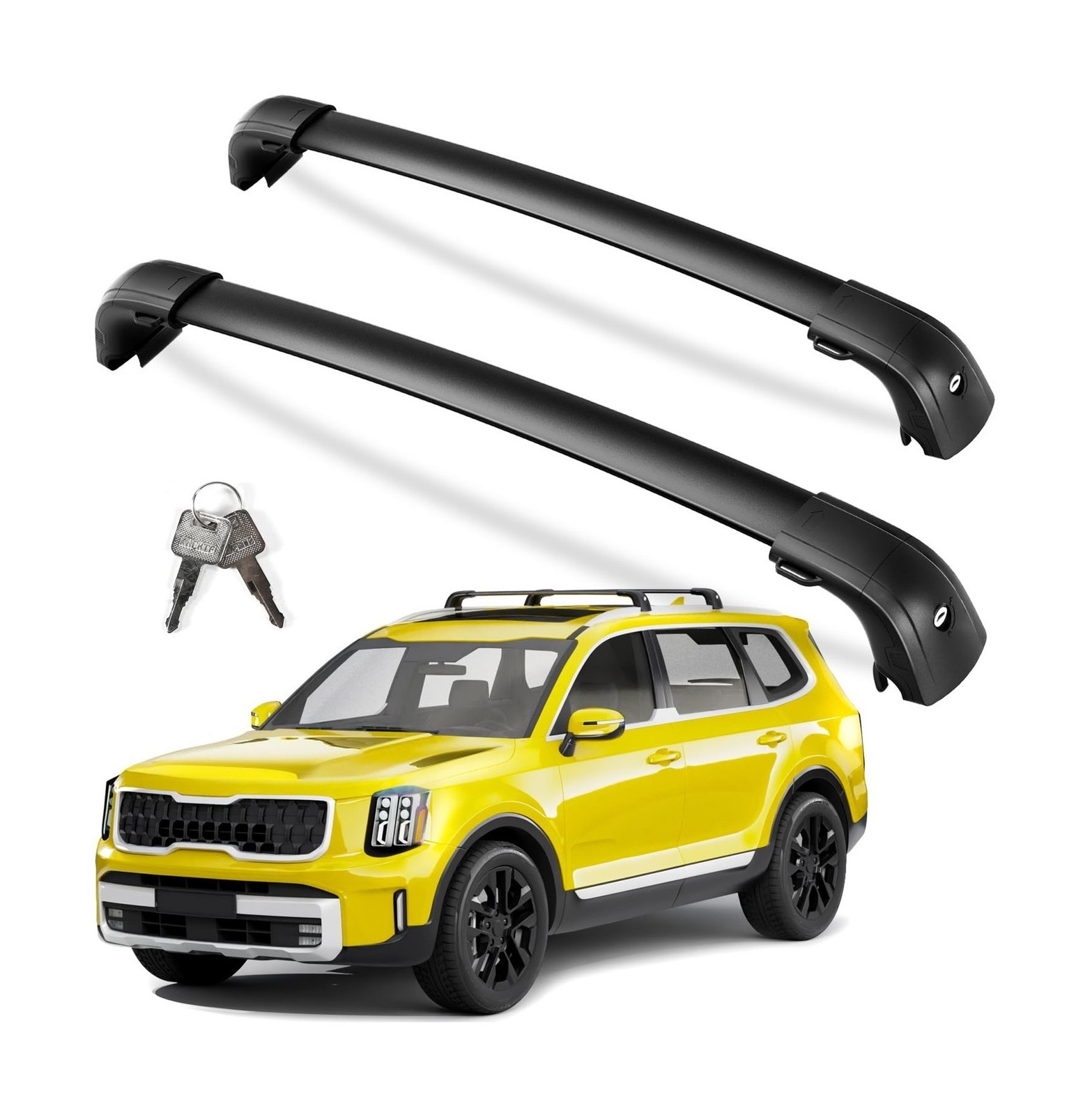 KINGGERI Roof Rack Cross Bars Compatible with Kia Telluride 2019-2026 EX S SX...