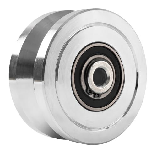 4” V-Groove Slide Gate Wheel Solid Steel Sliding Wheel Dual Sealed Bearing for