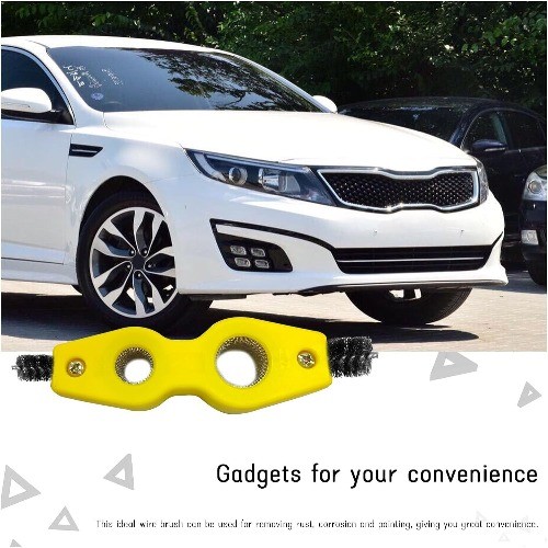 2-Piece Car Battery Terminal Cleaning Brush, 4-in-1 Universal Anti-Rust Auto Bat