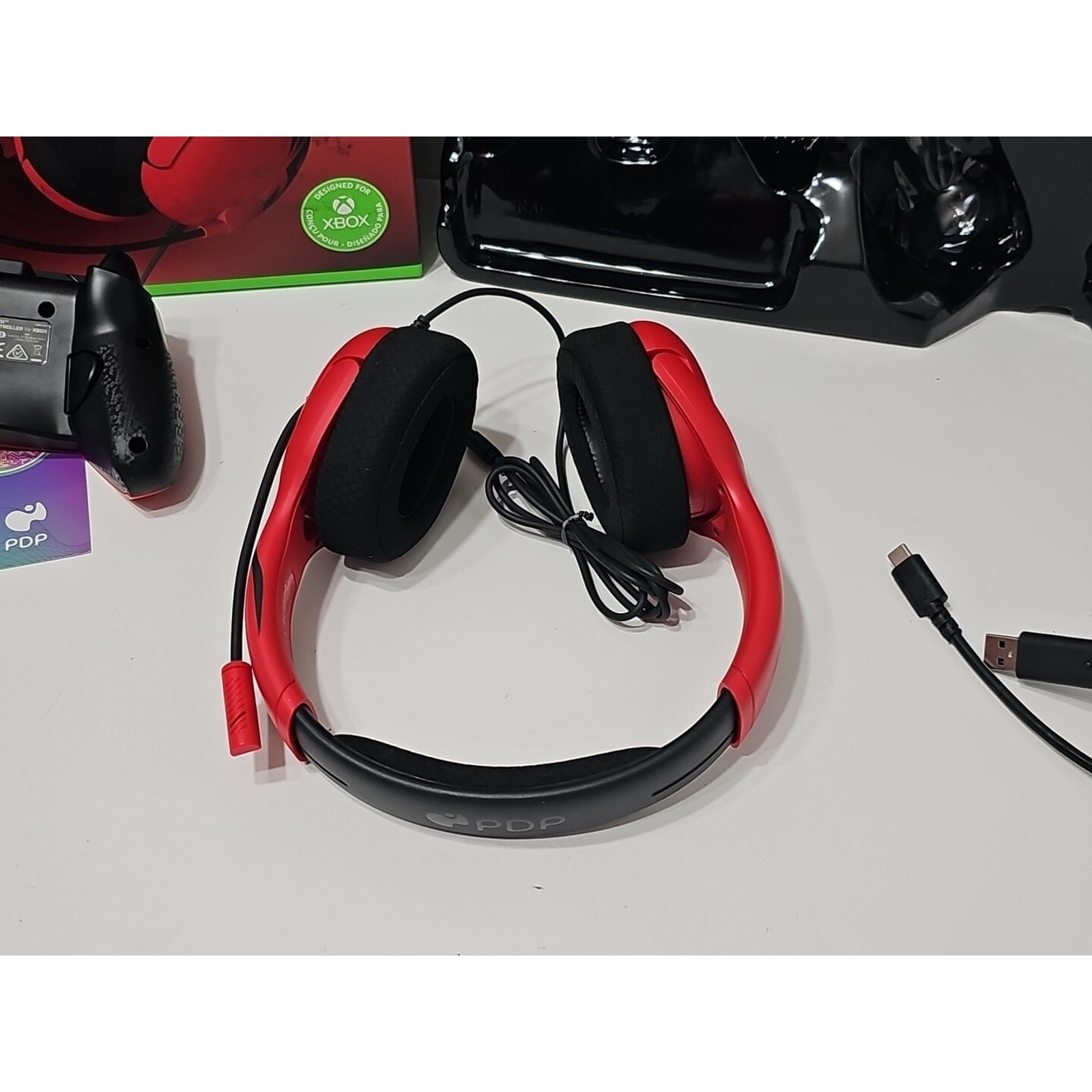 PDP Spirit Red Bundle: Advanced Wired Controller & Wired Headset *OPEN NEW*
