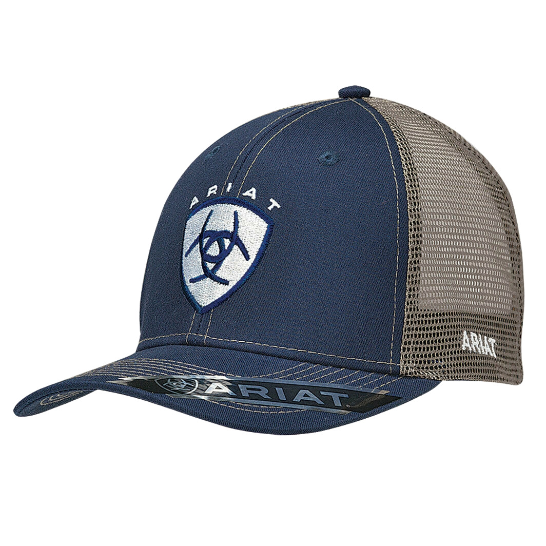 Ariat Men's Navy Shield Logo Snapback Ball Cap 1595303