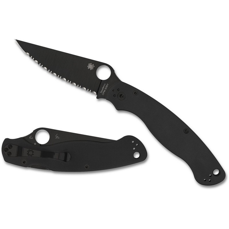 Spyderco C36GSBK2 Military 2 Folding Knife 4" CPM S30V Black SpyderEdge Blade,