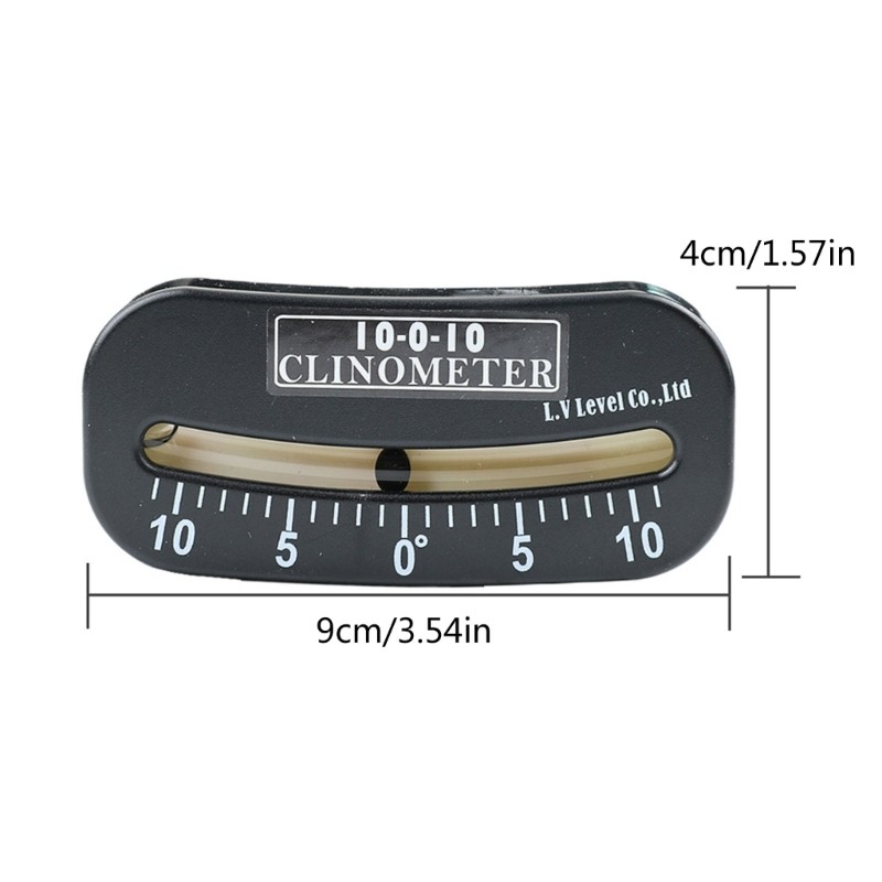 Plastic Inclinometer Slope AnglesRuler SpiritsLevel Bubble for 0-10Degree