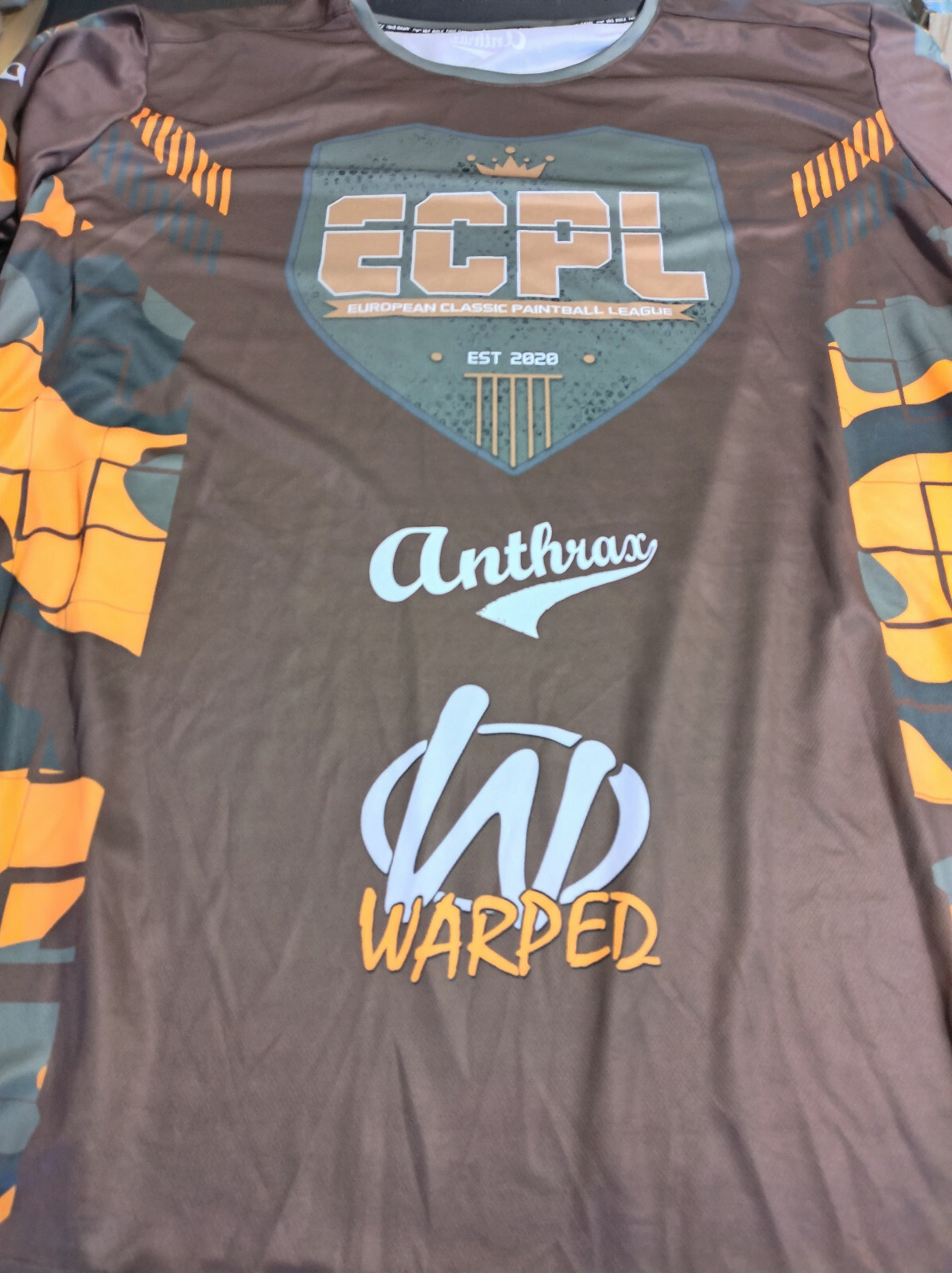 Anthrax Paintball European Classic Paintball League Warped 2020 Jersey 7XL