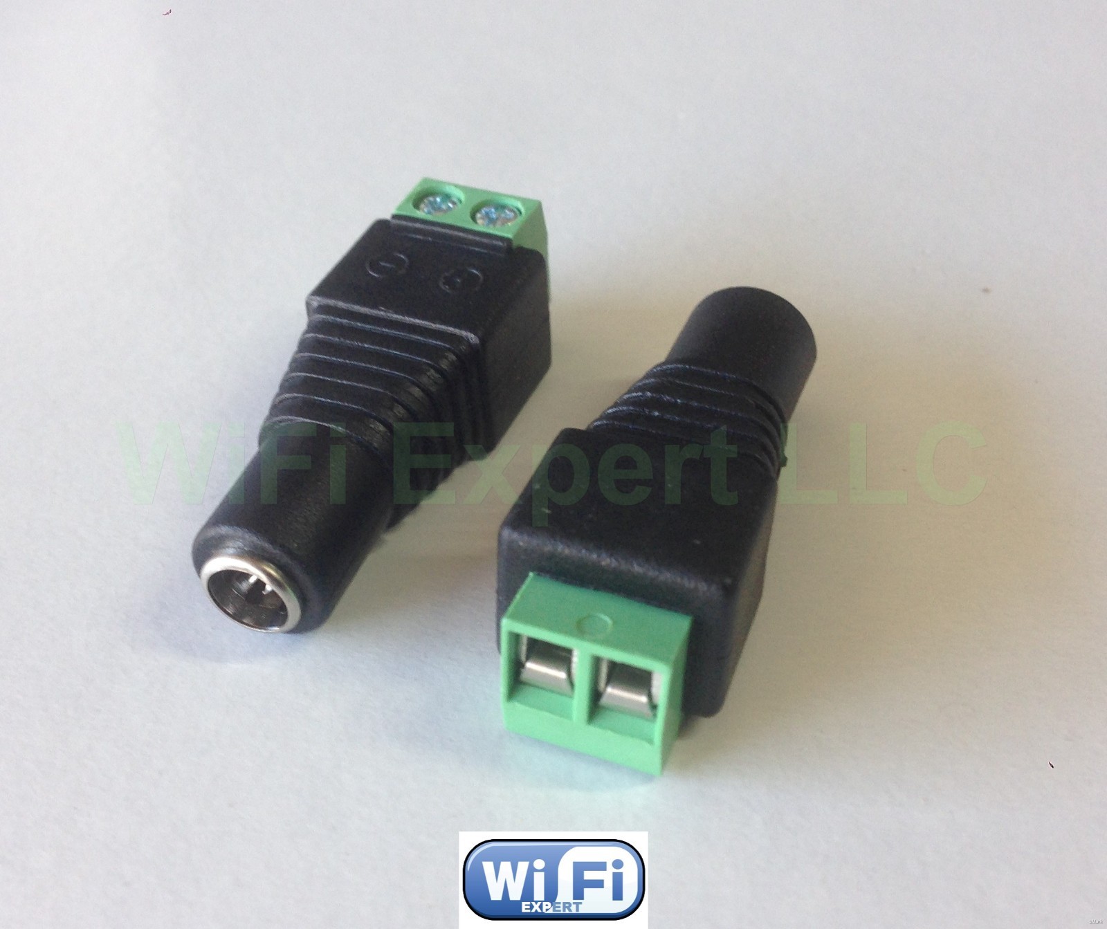 2x Power DC Plug Female Connector Cable Adapter Camera CCTV Female Socket CAT5&6