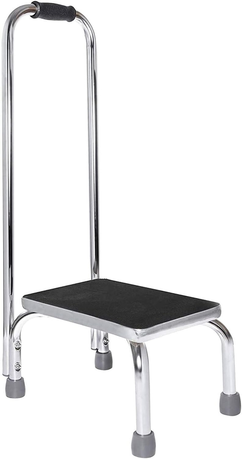 Medical Foot Step Stool with Handle and Anti Skid Rubber Platform, Lightweight a