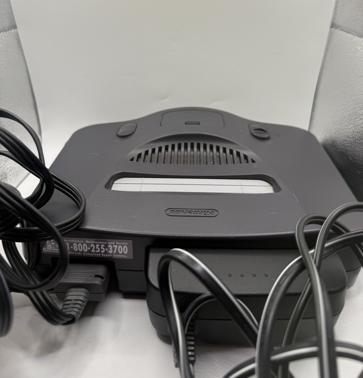Nintendo 64 N64 Gray Console Bundle with Two Controller & Cords Authentic Tested