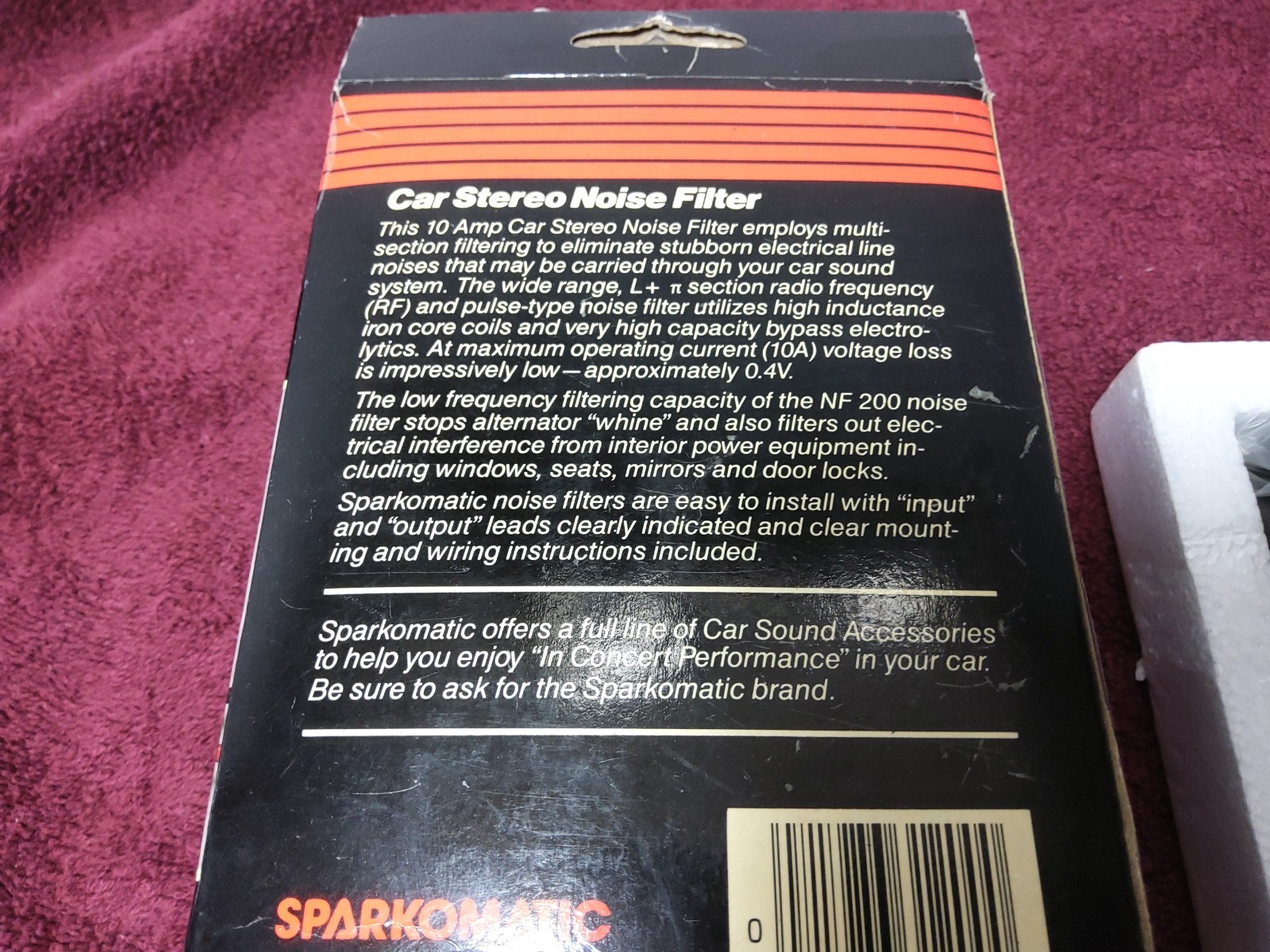 NOS SPARKOMATIC NF200 CAR STEREO NOISE FILTER