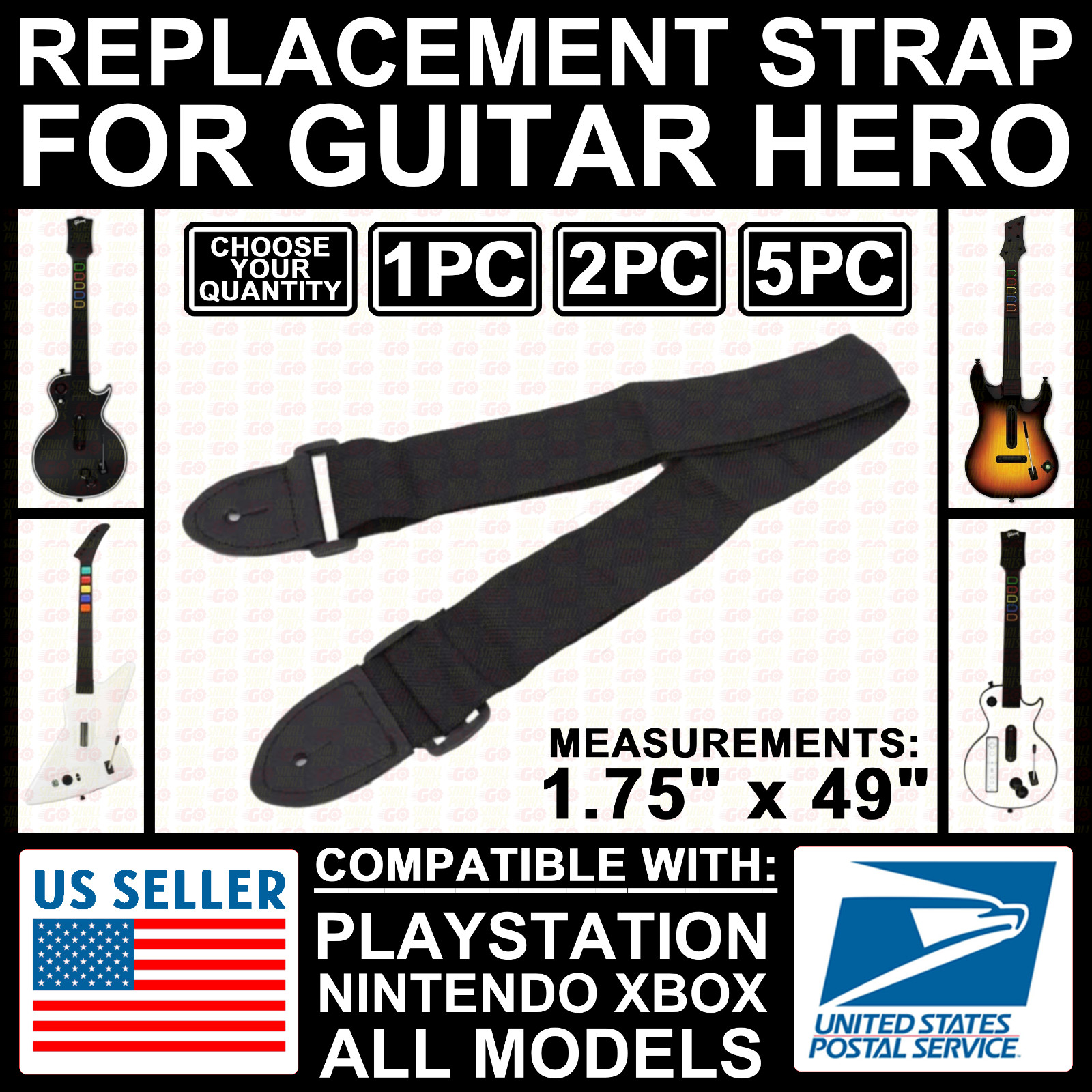 Guitar Hero Rock Band Replacement Belt Shoulder Strap For Wii Xbox 360 PS2 PS3