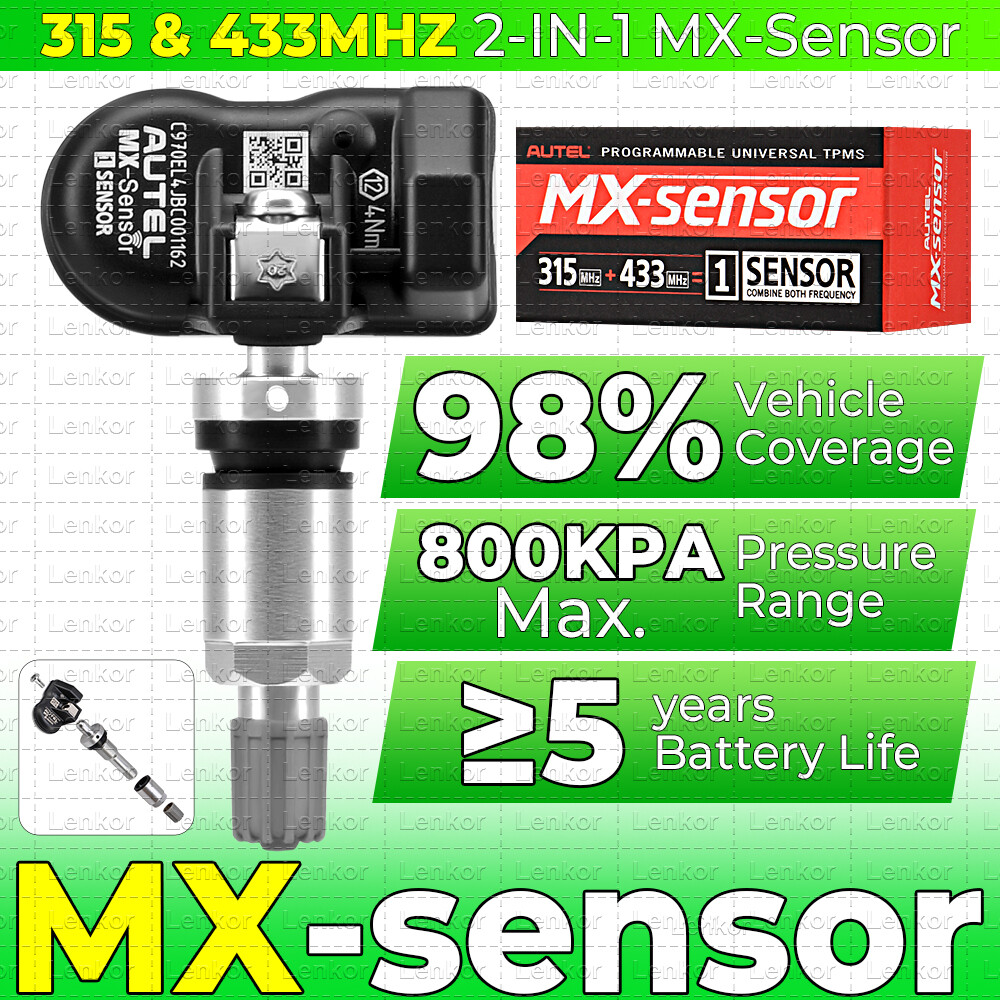 Autel MX-Sensor 315&433MHz Programmable TPMS Universal Tire pressure Sensor 1PC