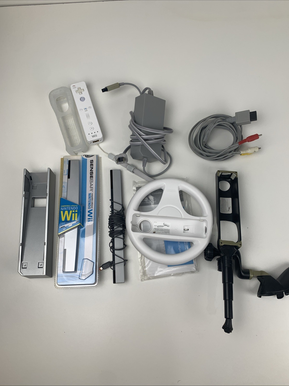 Lot of Nintendo Wii Accessories - Controllers Sensor Bars Power Cable- See Photo