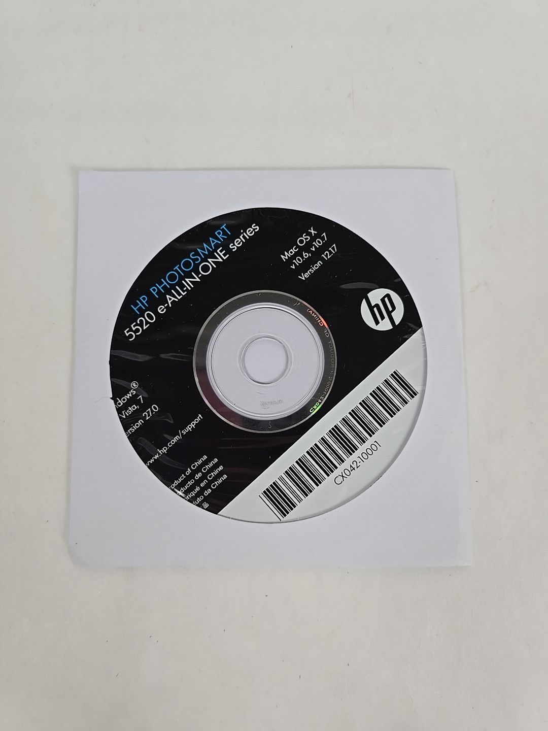 HP PHOTOSMART PRINTER 5520 install DISC