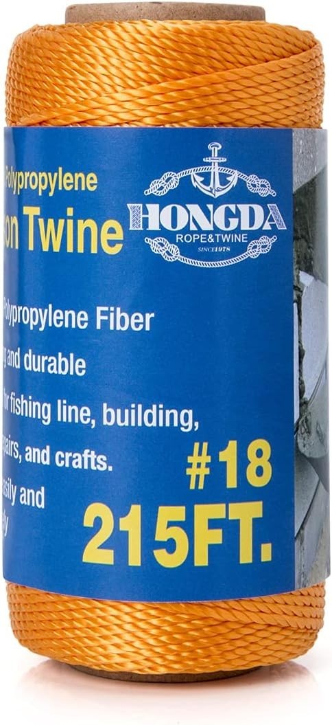 8 rolls HONGDA Mason Line,215 Feet #18 Twisted Polypropylene Mason Line String