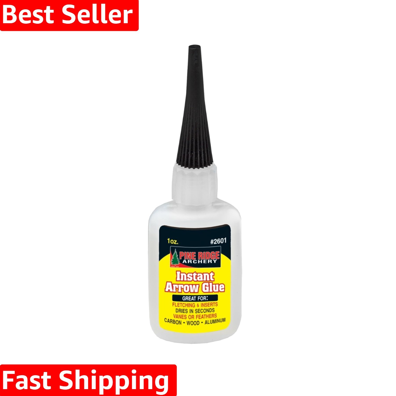1 oz Instant Arrow Glue - Perfect Fletching Adhesive for All Archery Needs