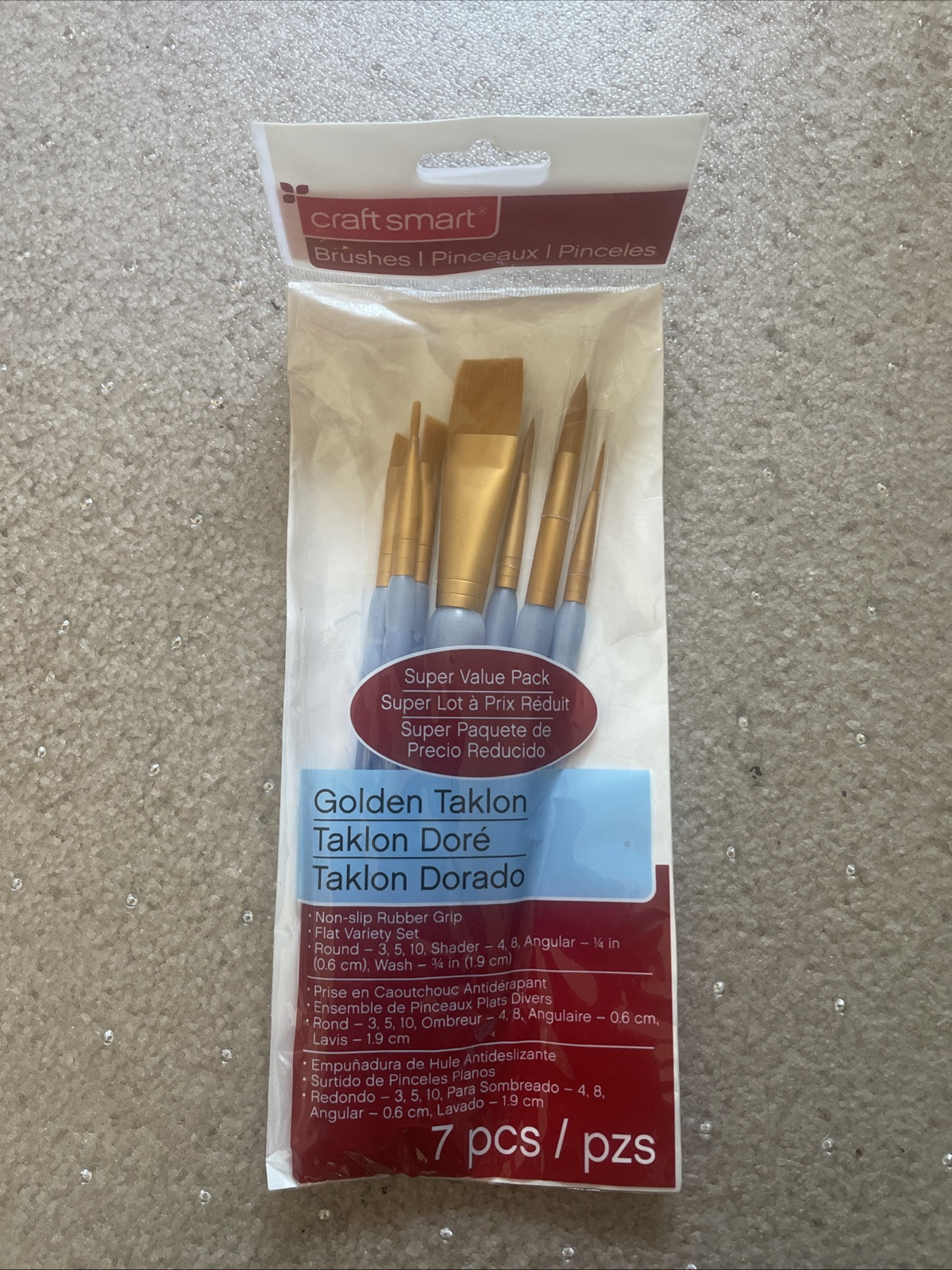 Craft Smart Brushes I Pinceaux 7pc Blue Taklon