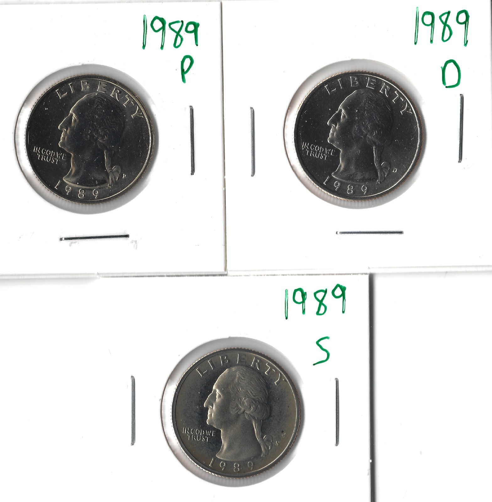 Coin United States 25 Cents (Washington) 1989 KMA164a, From mint and proof sets
