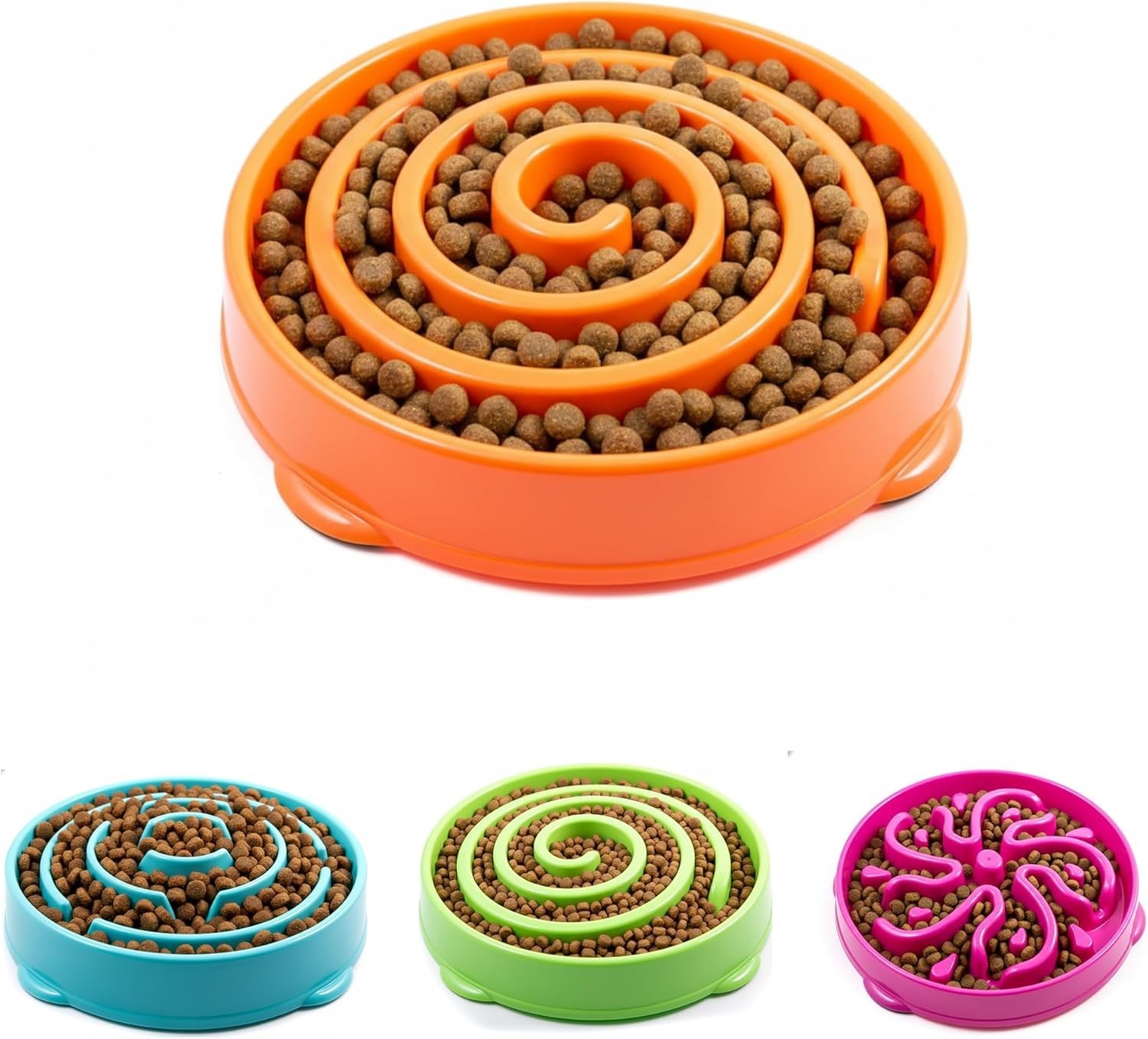Slow Feeder Dogs Bowl for Large Dogs Anti-Gulping Pet Slower Food Feeding Bowl