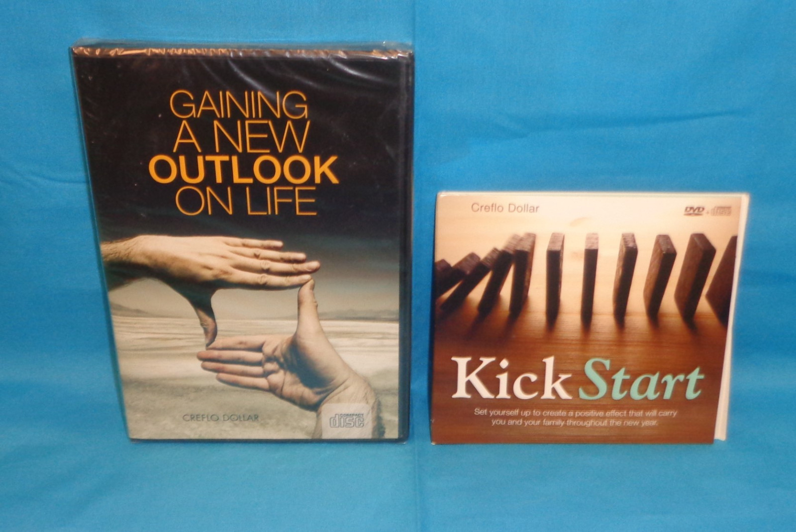 Creflo Dollar Gaining A New Outlook On Life CD New + Kick Start 2 DVD Set Used