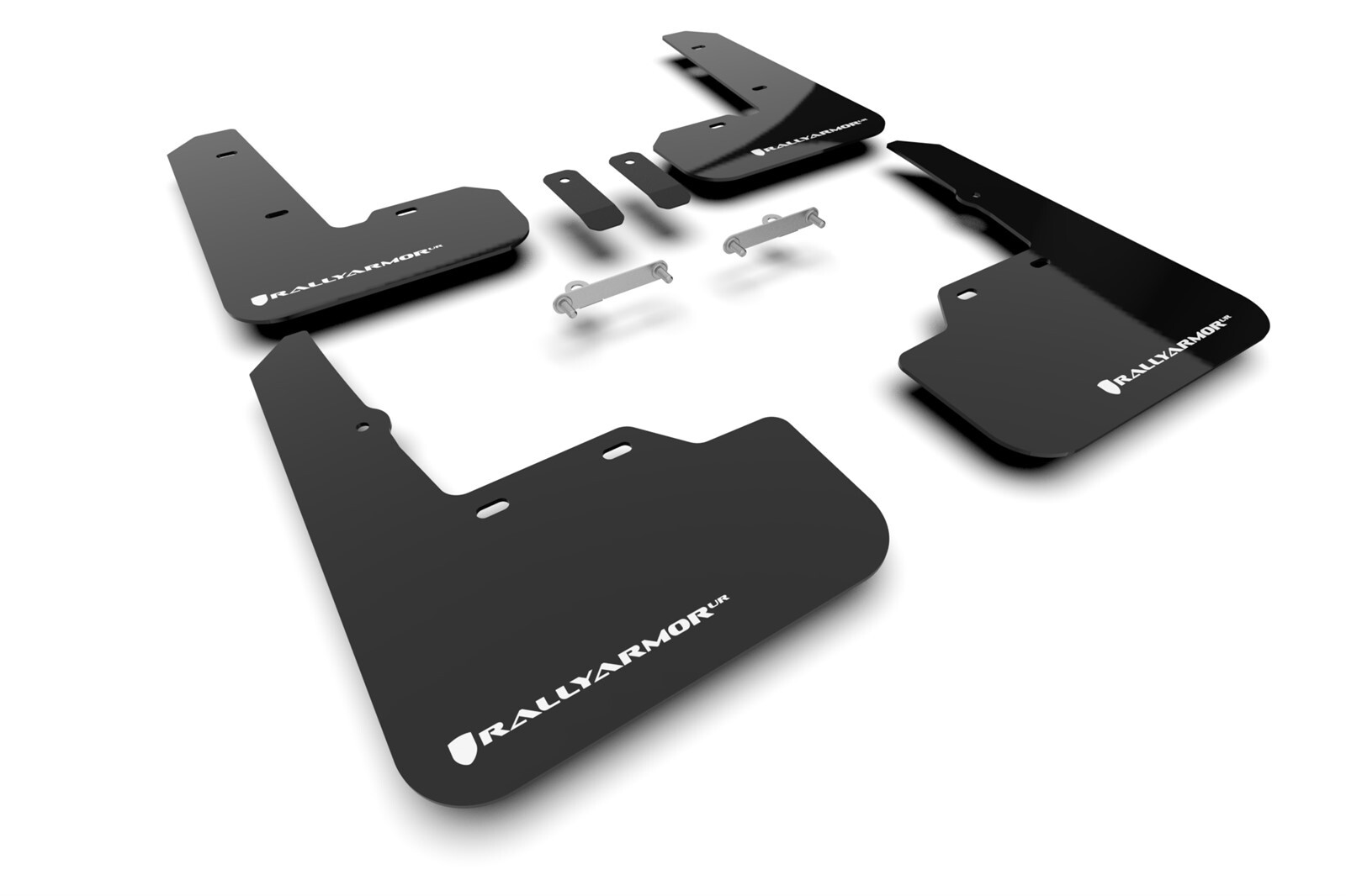 Rally Armor UR Black Mud Flaps w/ White Logo for 2022+ Subaru WRX