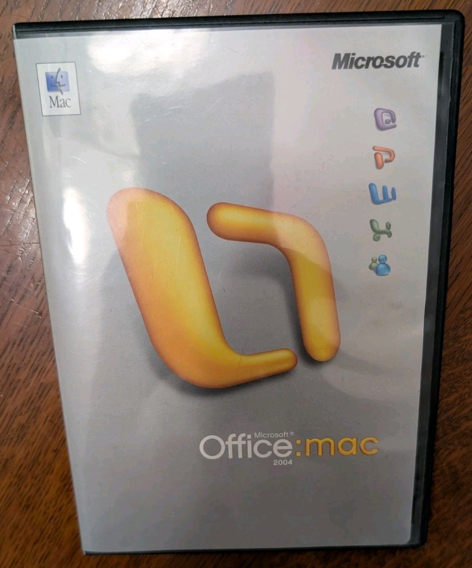 💾 Vintage Microsoft Office:mac 2004 Classic Productivity Suite CD with Product