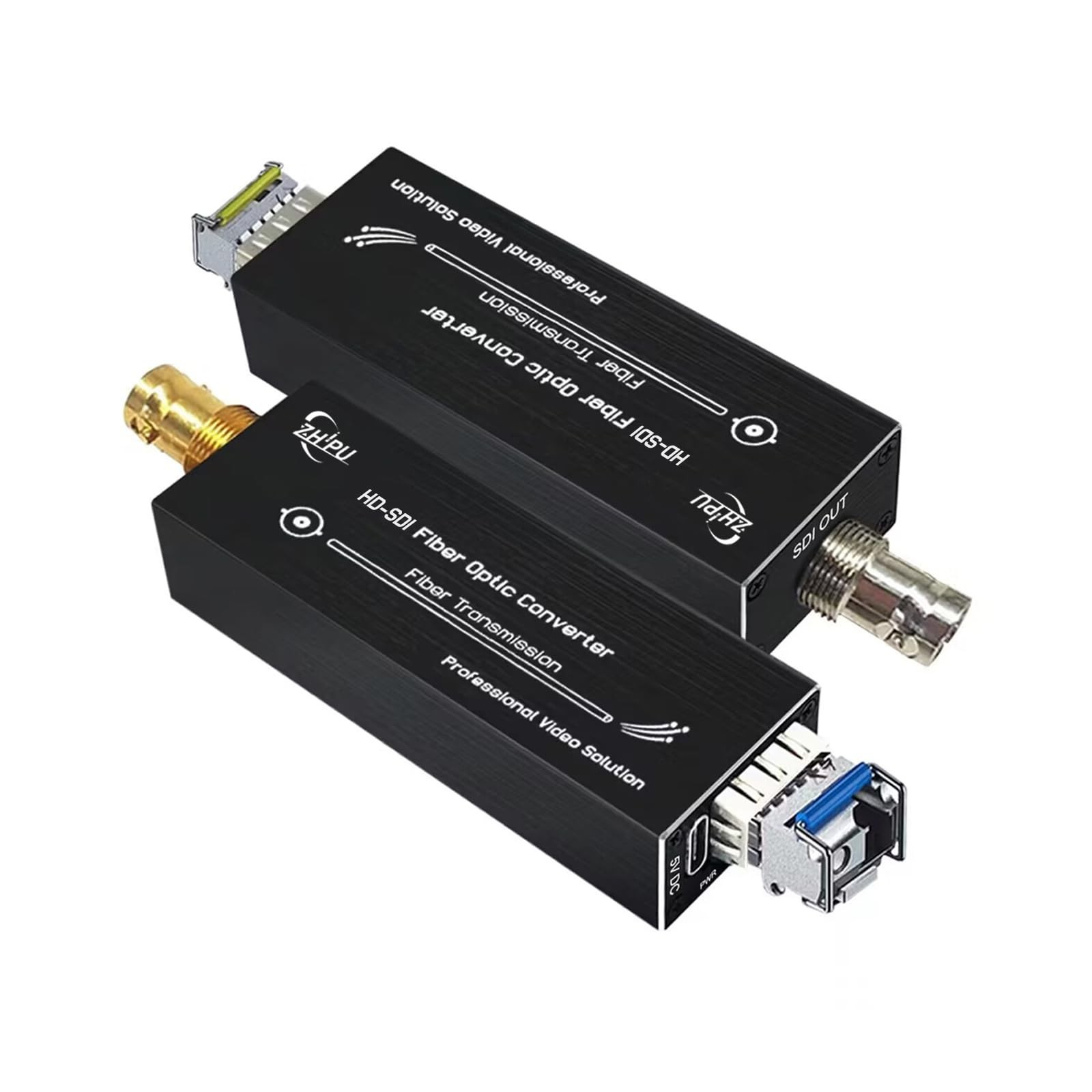 HD-SDI Over Fiber Converter 1080P&30HZ, Mini SDI Fiber Extender Single-Mode 2...