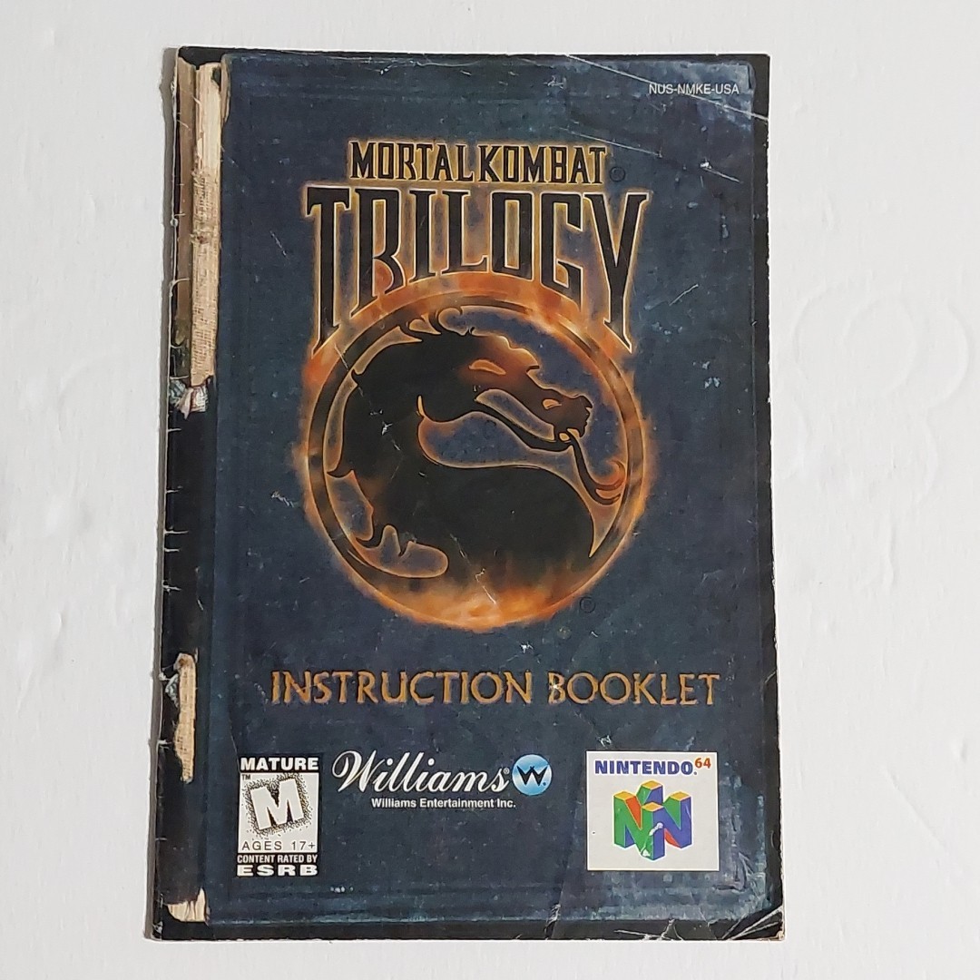 Mortal Combat Trilogy N64 Instruction Booklet Only Free Shipping